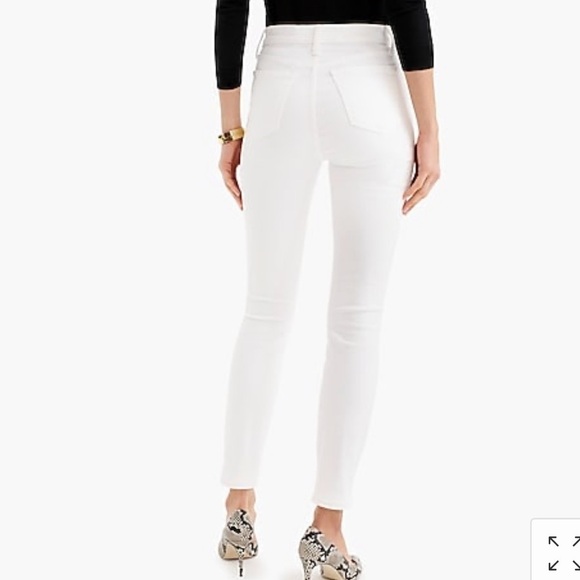 J.Crew 9" high-rise toothpick jean in white bq312 - Picture 2 of 3